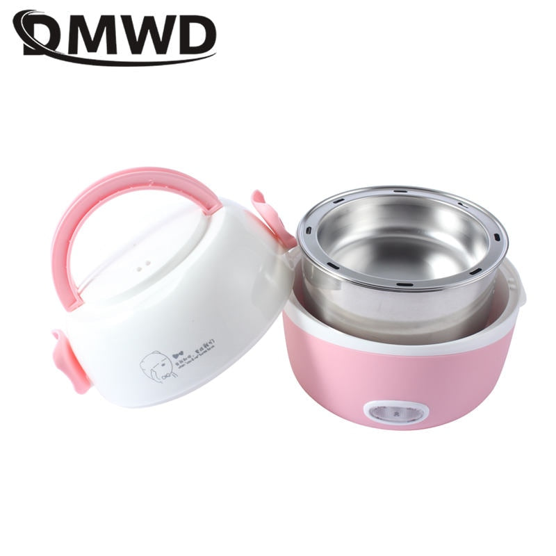DMWD MINI Rice Cooker Thermal Heating Electric Lunch Box 1/2 Layers Portable Food Steamer Cooking Container Meal Lunchbox Warmer Mary's Mercantile Shoppe
