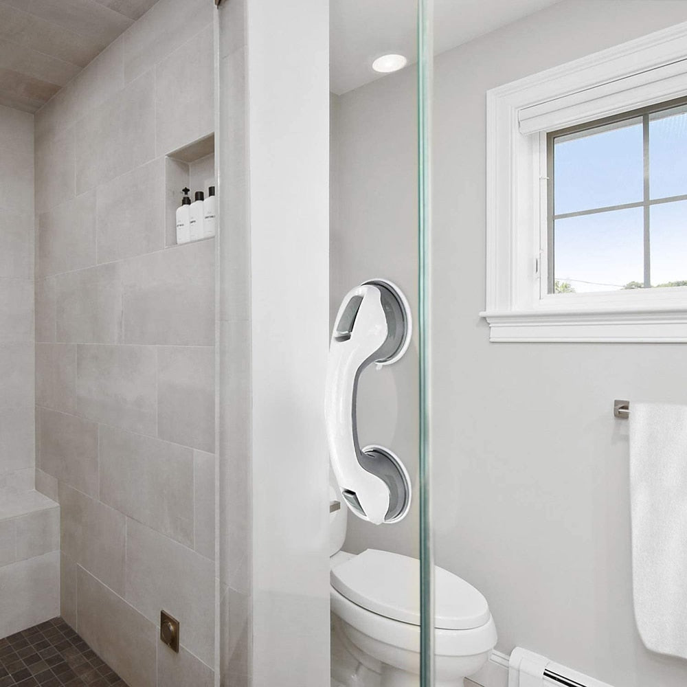 With Shower Handle Non-slip Support Toilet Bathroom Safety Grab rod Handle Vacuum Suction cup Suction cup Handrail Mary's Mercantile Shoppe