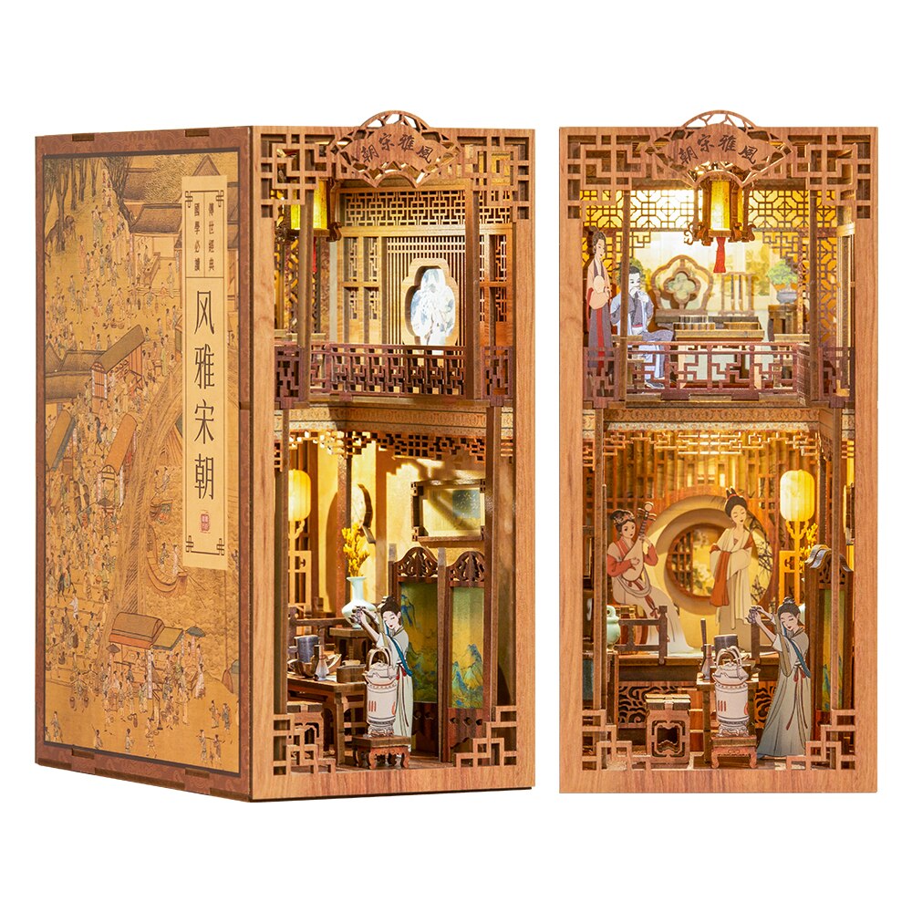 CUTEBEE Puzzle 3D DIY Book Nook Kit Eternal Bookstore Wooden Dollhouse with Light Magic Pharmacist Building Model Toys for Gifts Mary's Mercantile Shoppe