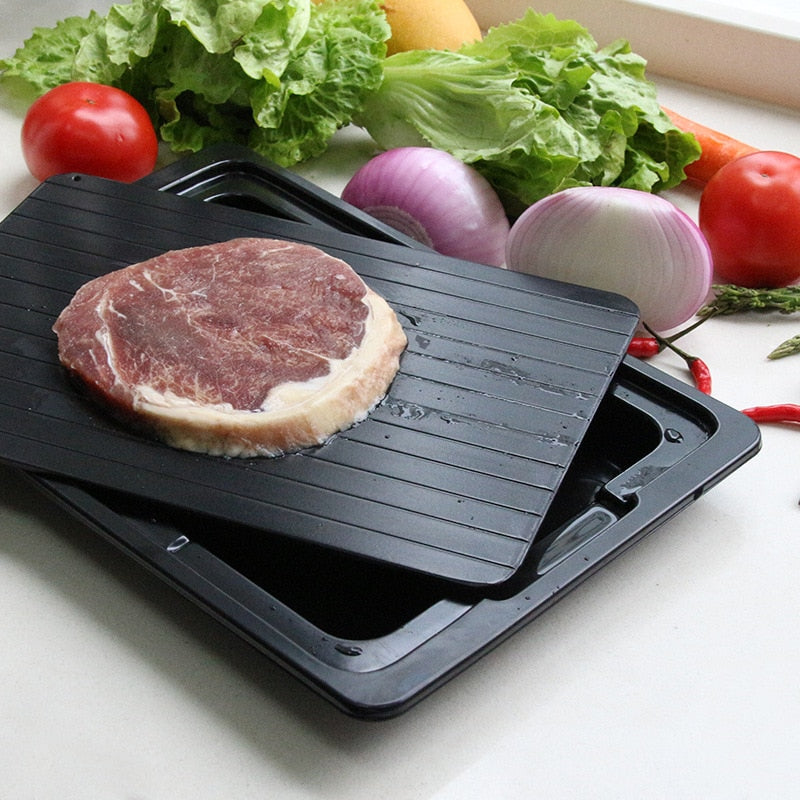 Speedy Defrost Tray Rapid Thawing Plate for Fast Defrosting Frozen Food Unfreezing Board for Meat Pork Steak Beef Fish Mary's Mercantile Shoppe