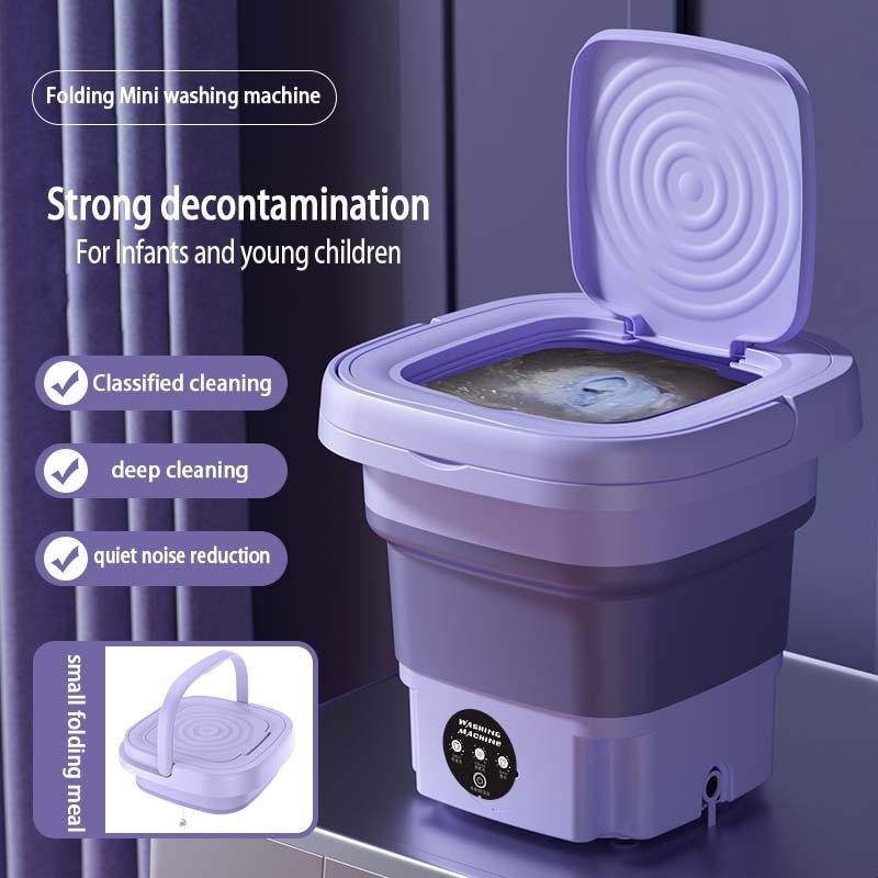 Portable Foldable Washing Machine With Spin Dryer Automatic Mini Underwear  Sock 110v/220V Washing Machine With Centrifuge 8L Mary's Mercantile Shoppe