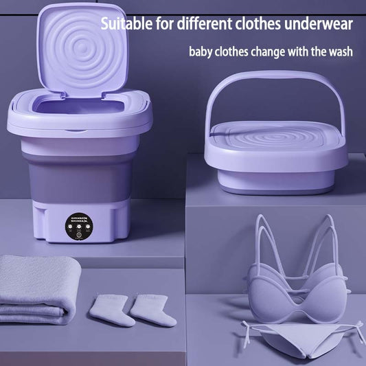 Portable Foldable Washing Machine With Spin Dryer Automatic Mini Underwear  Sock 110v/220V Washing Machine With Centrifuge 8L Mary's Mercantile Shoppe